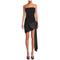 Hutch Sloane Strapless Asymmetric Bow Mini Dress Black Size 10