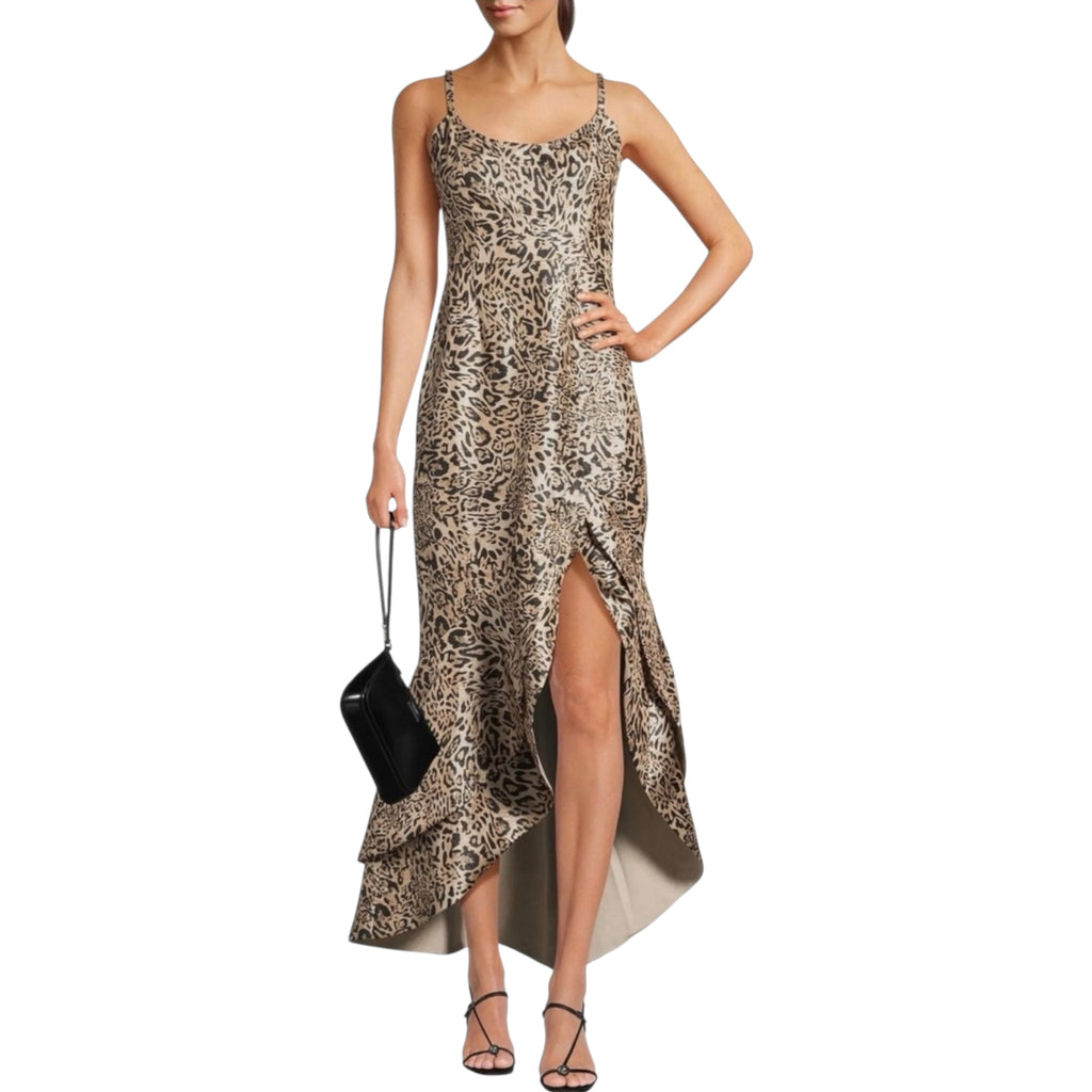 Hutch Alma Leopard-Print Jacquard Cocktail Dress Sz 00