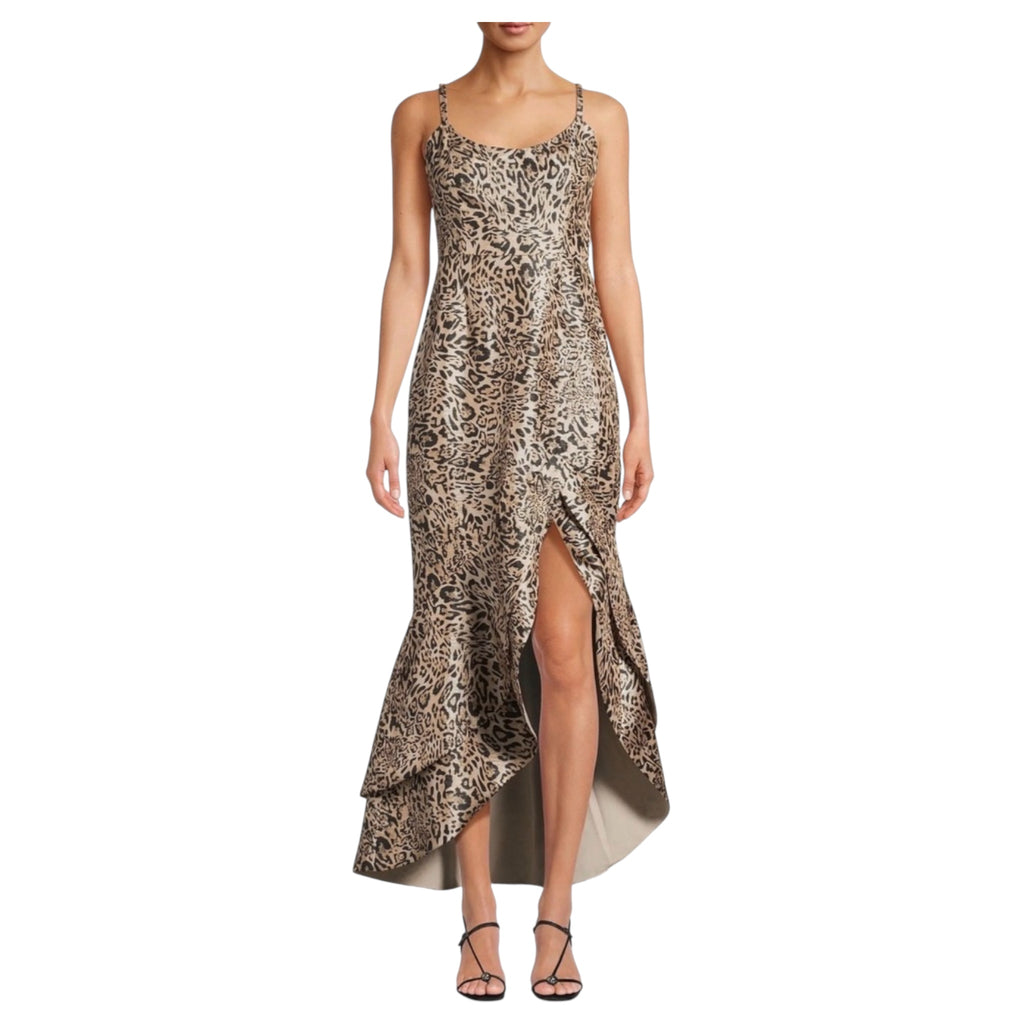 Hutch Alma Leopard-Print Jacquard Cocktail Dress Sz 00