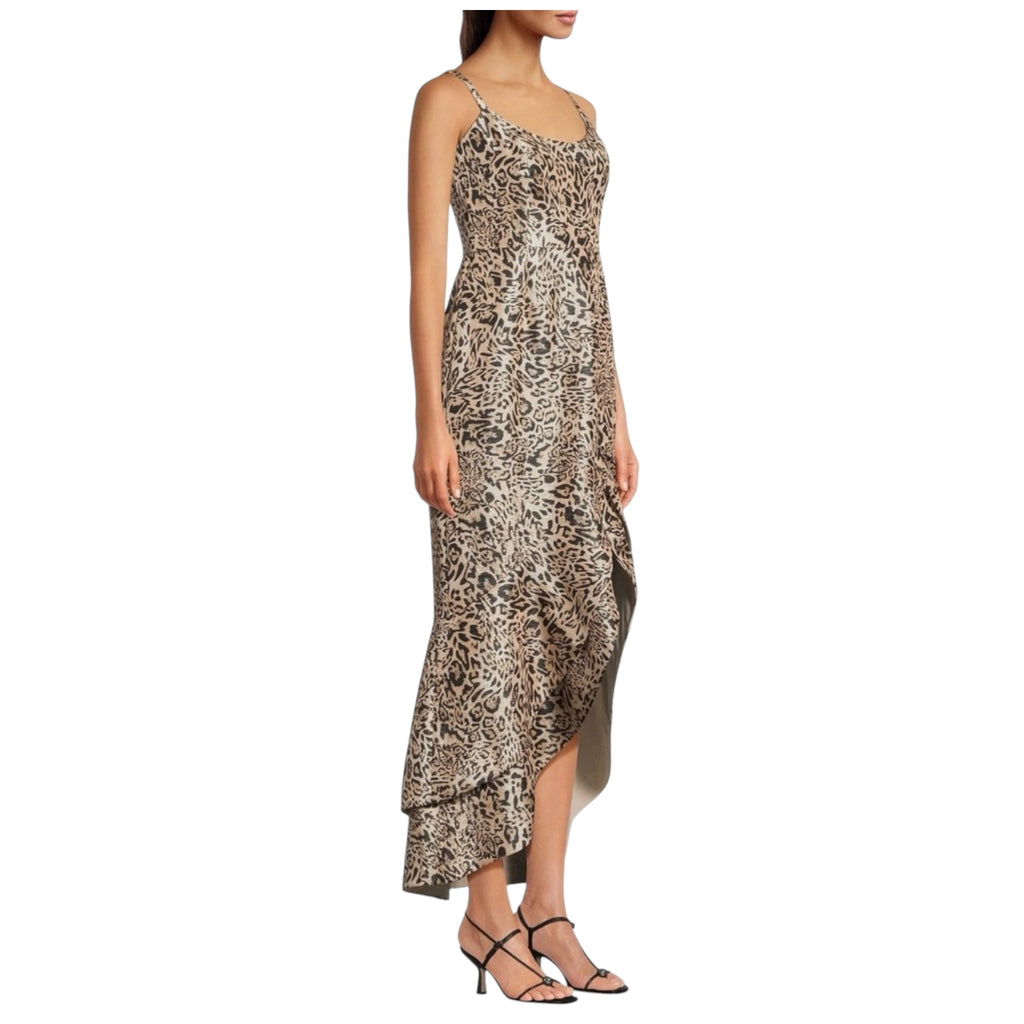Hutch Alma Leopard-Print Jacquard Cocktail Dress Sz 00