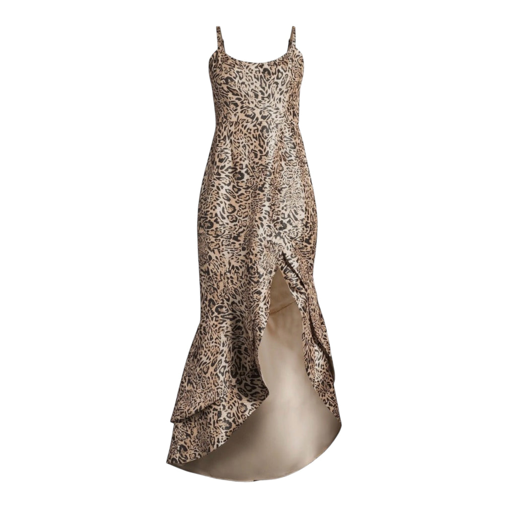 Hutch Alma Leopard-Print Jacquard Cocktail Dress Sz 00