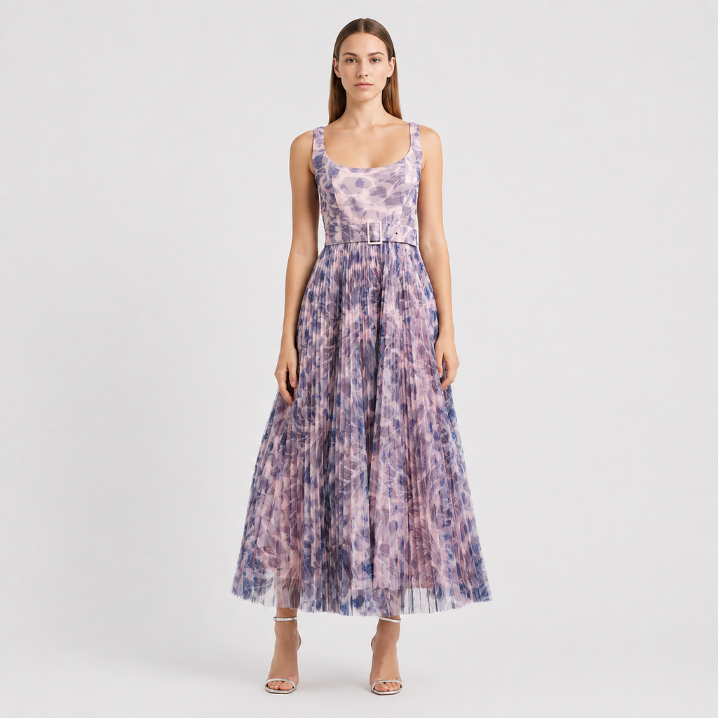 Hutch Pleated Sleeveless Fit & Flare Cocktail Dress sz 4