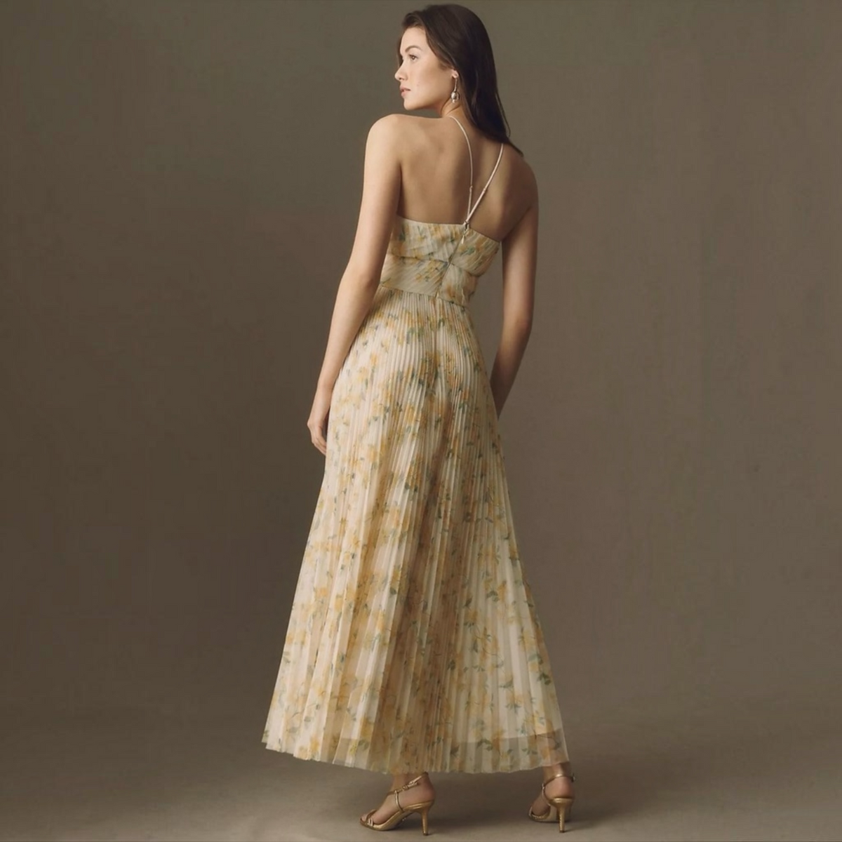 Hutch Blaine Gown Yellow Floral Sz 2