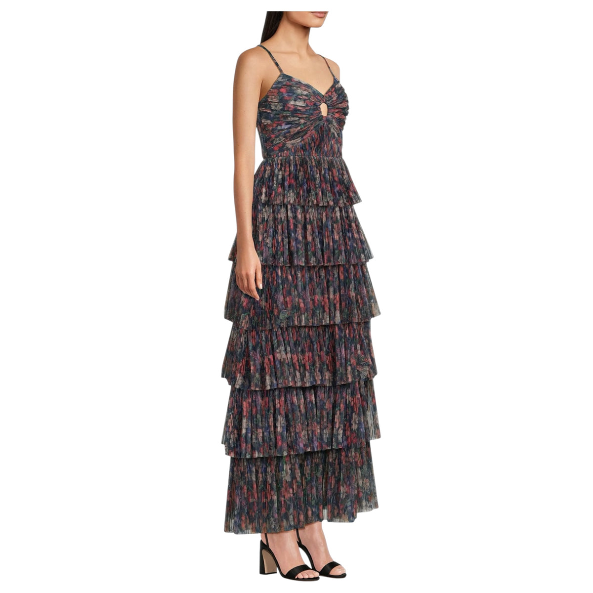Hutch Rosey Floral Tiered Gown Sz 4