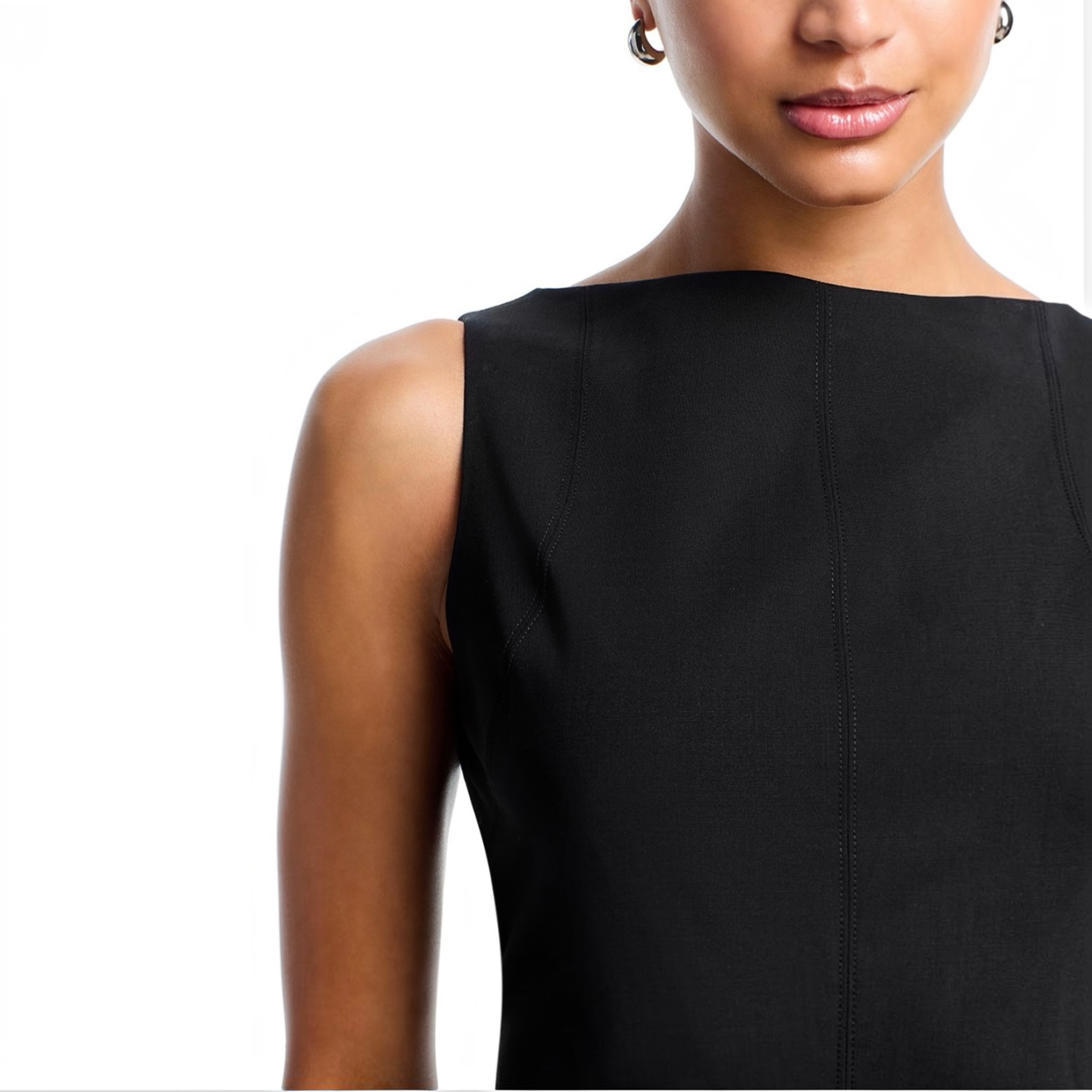 Theory Sleeveless Boat Neck Mini Dress Black Size 4