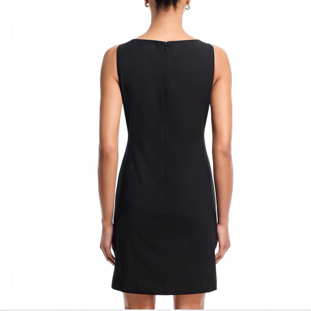 Theory Sleeveless Boat Neck Mini Dress Black Size 4