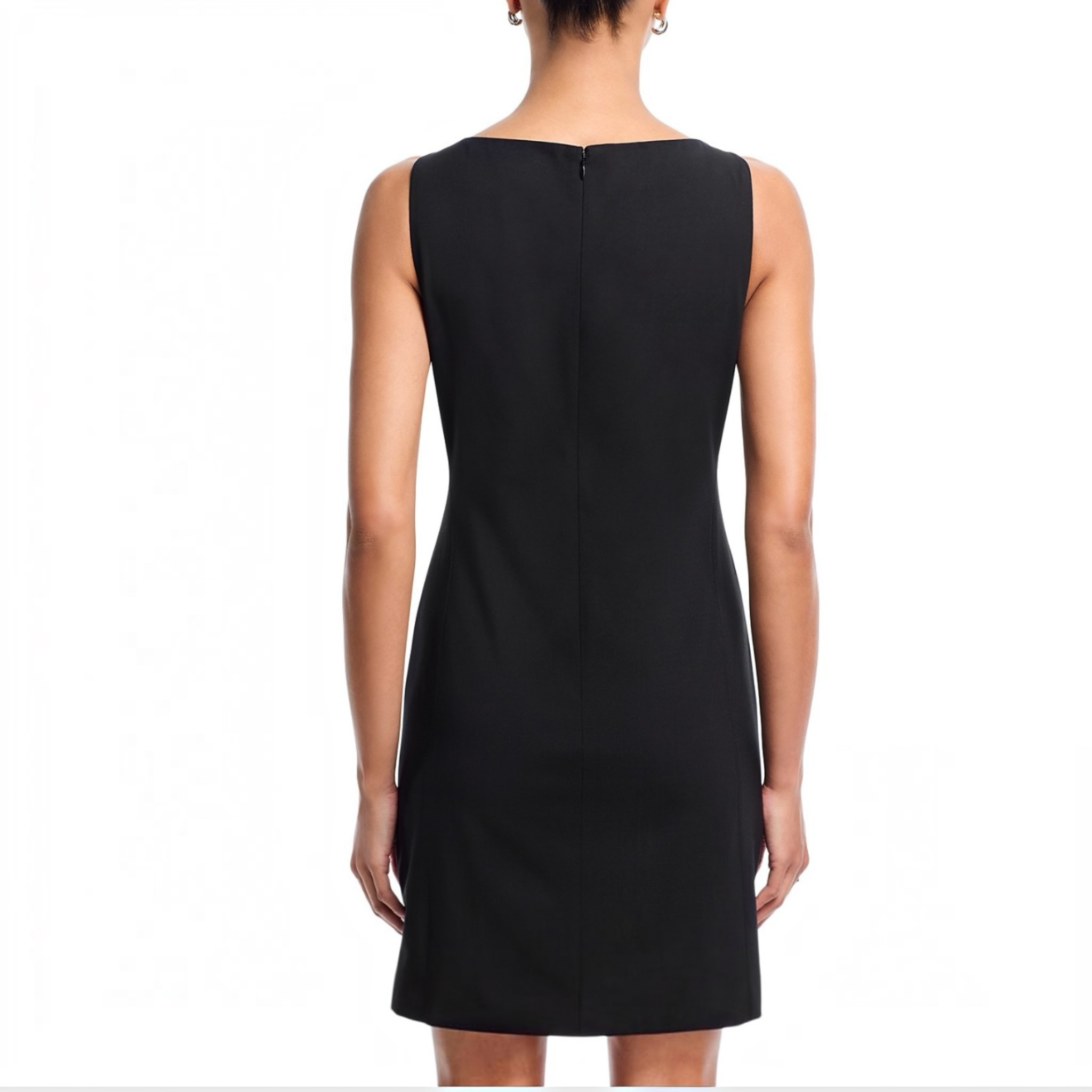 Theory Sleeveless Boat Neck Mini Dress Black Size 4