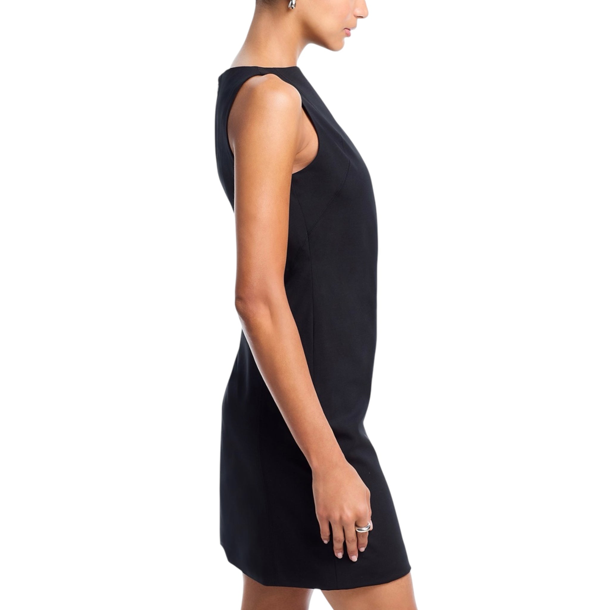 Theory Sleeveless Boat Neck Mini Dress Black Size 4