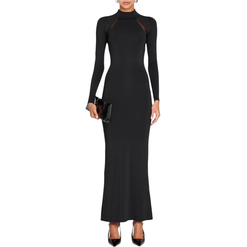 SER.O.YA Krystal Mesh Panel Maxi
Dress Black XS