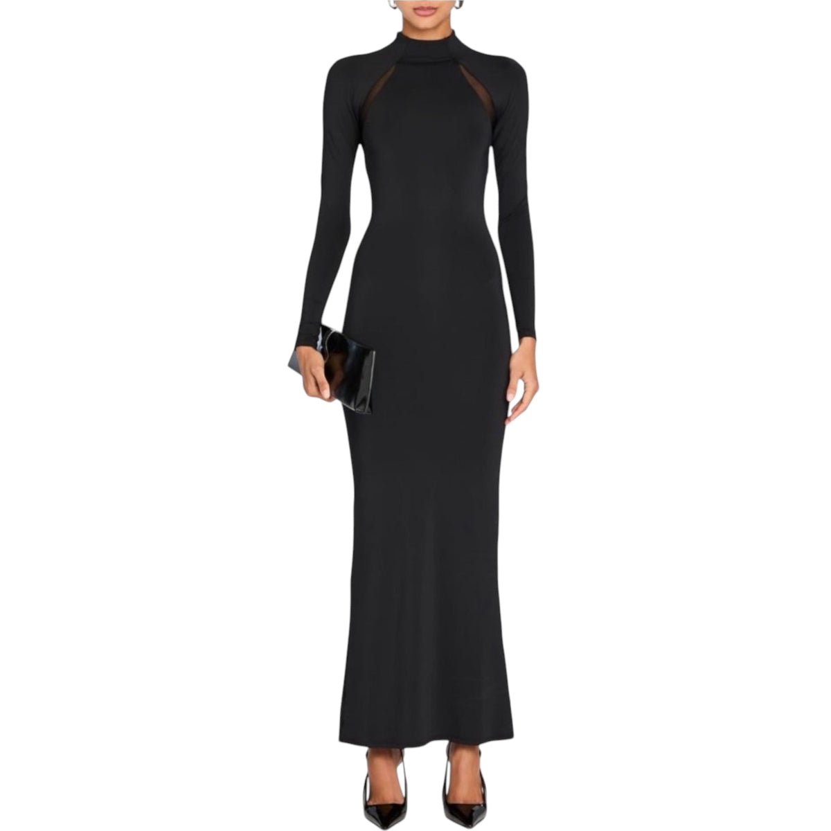 SER.O.YA Krystal Mesh Panel Maxi
Dress Black XS