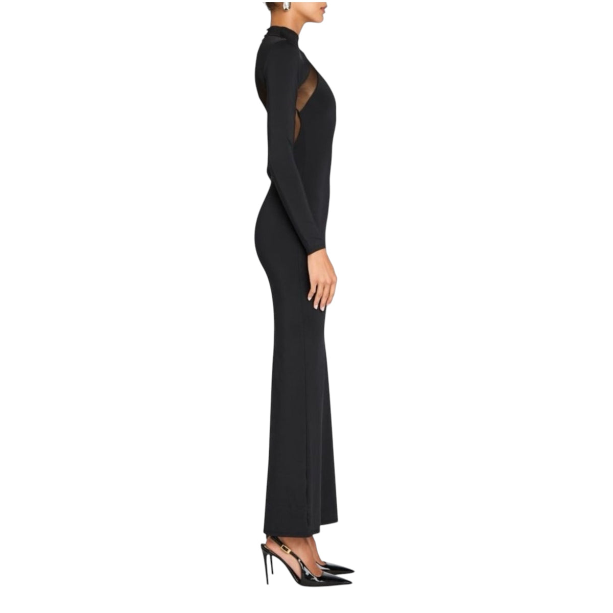 SER.O.YA Krystal Mesh Panel Maxi
Dress Black XS