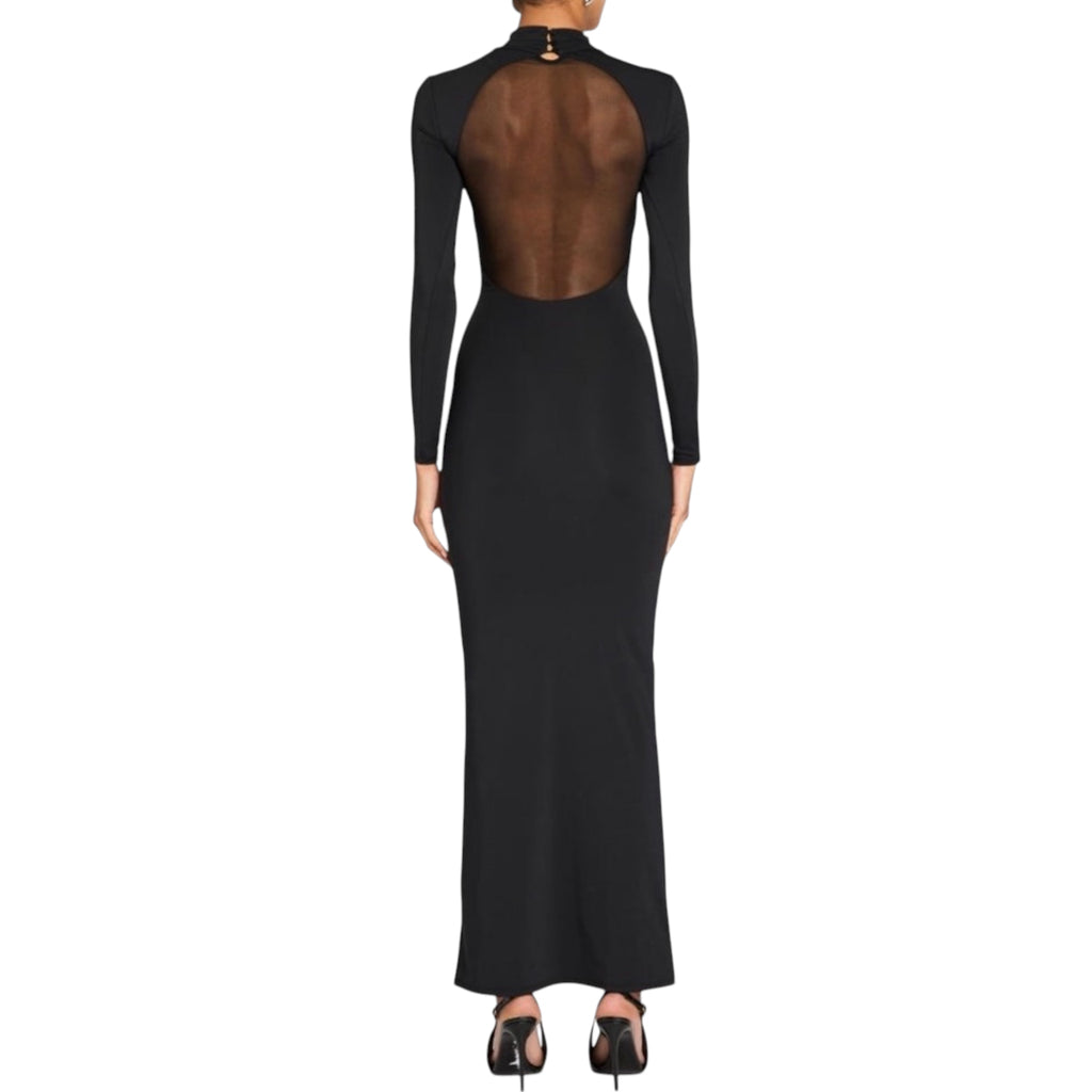 SER.O.YA Krystal Mesh Panel Maxi
Dress Black XS