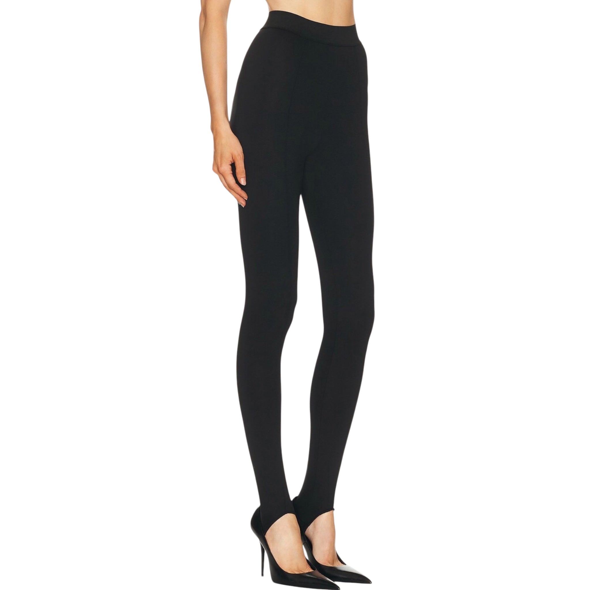 WARDROBE.NYC Opaque Stirrup Leggings Black Size Large