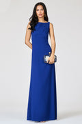 Sachin & Babi Tracey Gown Royal Blue Appliqué Full Length Sz 0 $895