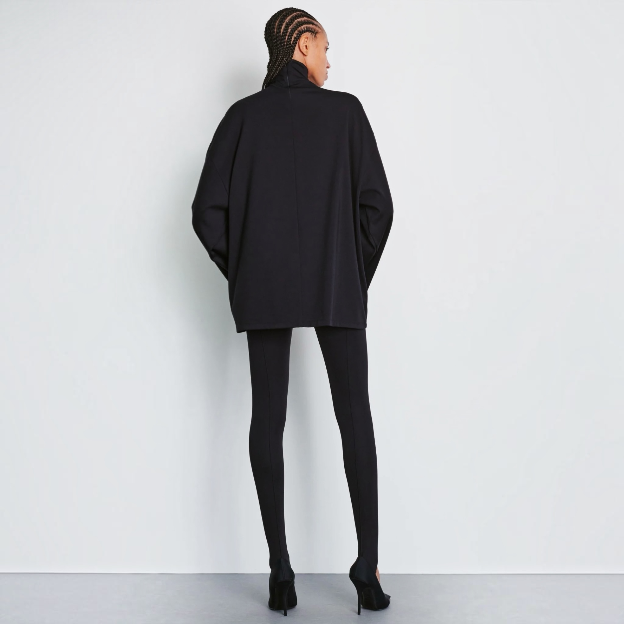 WARDROBE.NYC Opaque Stirrup Leggings Black Size Large