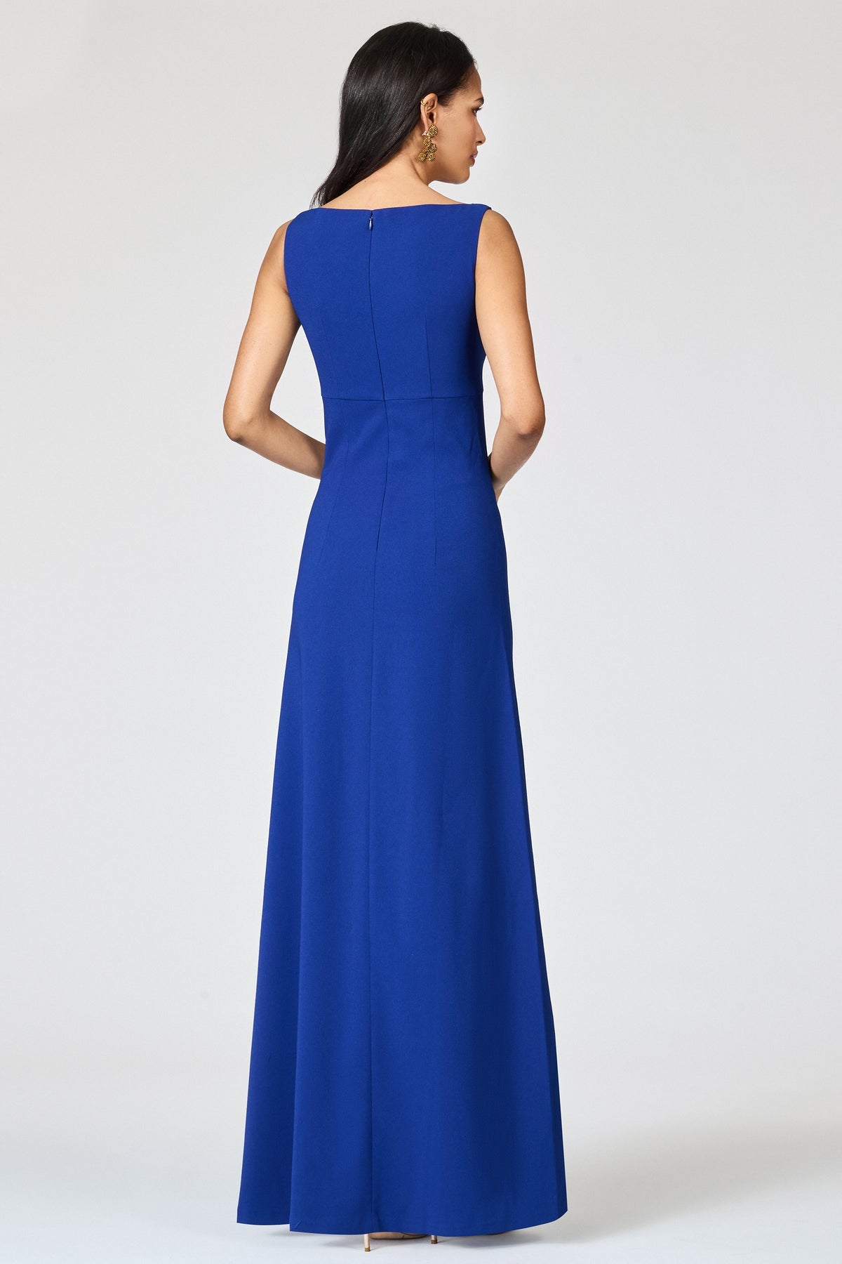 Sachin & Babi Tracey Gown Royal Blue Appliqué Full Length Sz 0 $895