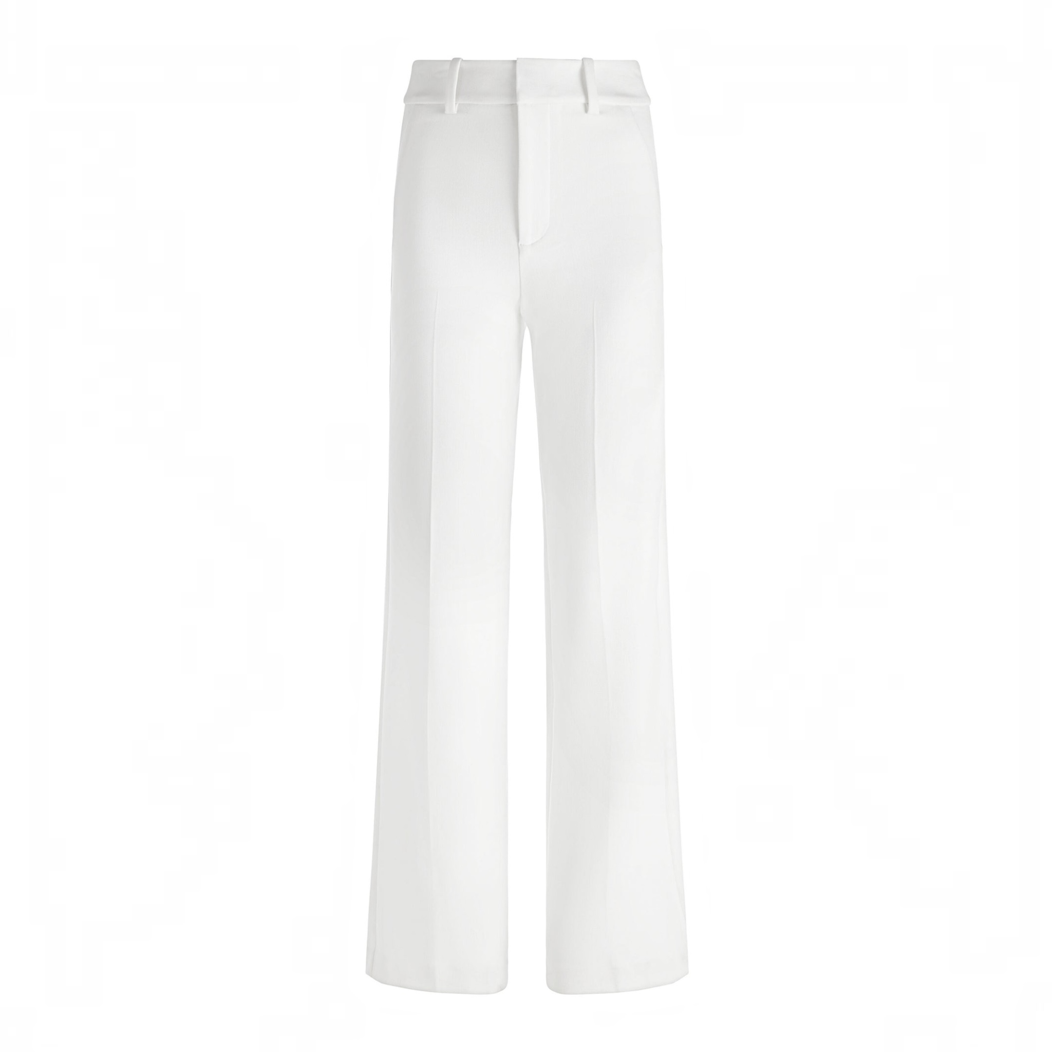 Alice + Olivia Alexander High-Rise Slim Straight Trouser – Off White – Size 4