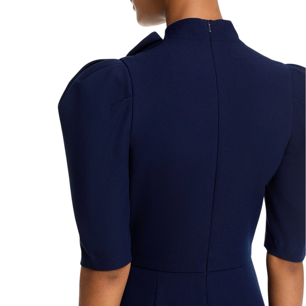 Black Halo Ara Bow Straight Leg Jumpsuit Navy Size 10