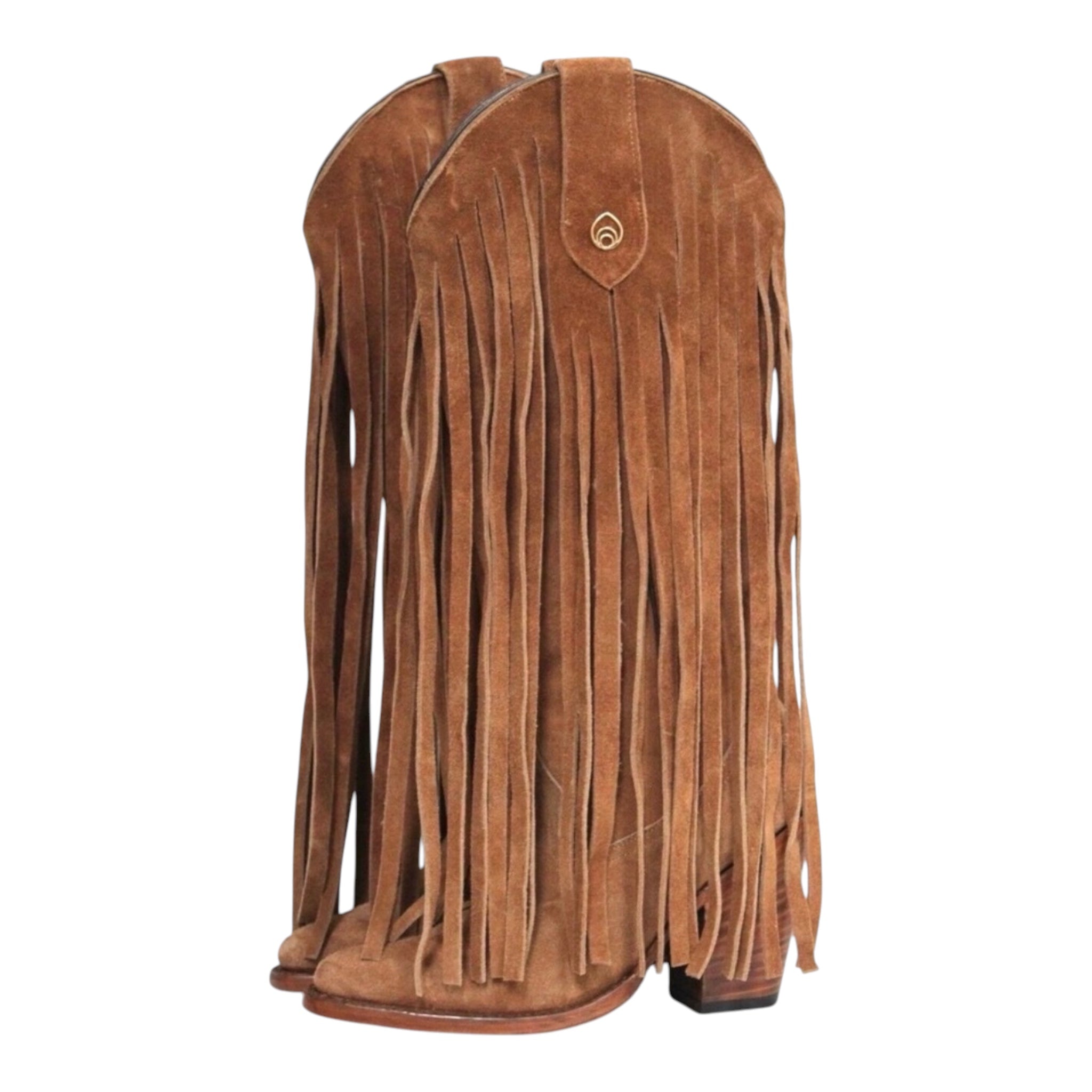 Brother Vellies Atlas Fringe Western Boots Honey Suede Size 9