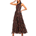 Ramy Brook Idella Printed Halter Gown Size 4