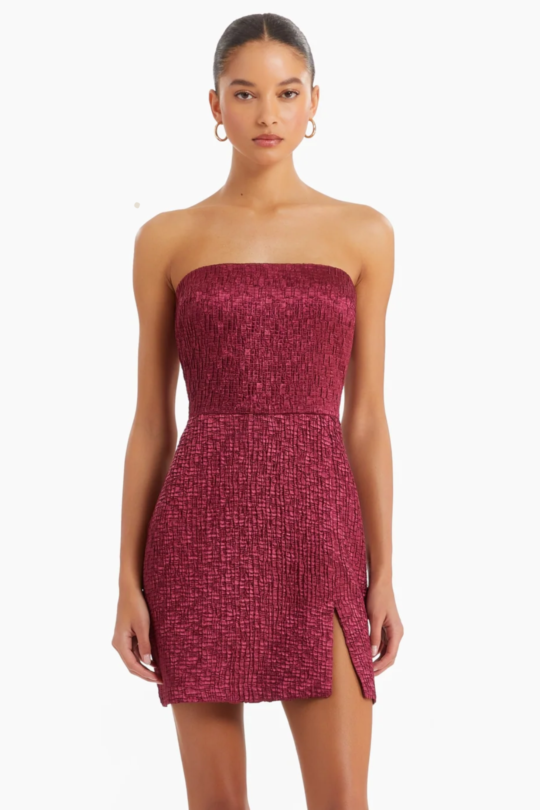 Amanda Uprichard Arely Dress in BURGUNDY size Small $268
