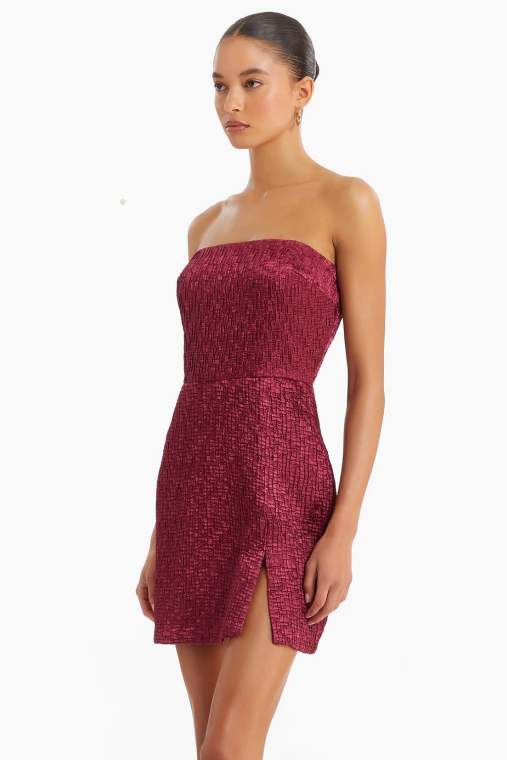 Amanda Uprichard Arely Dress in BURGUNDY size Small $268