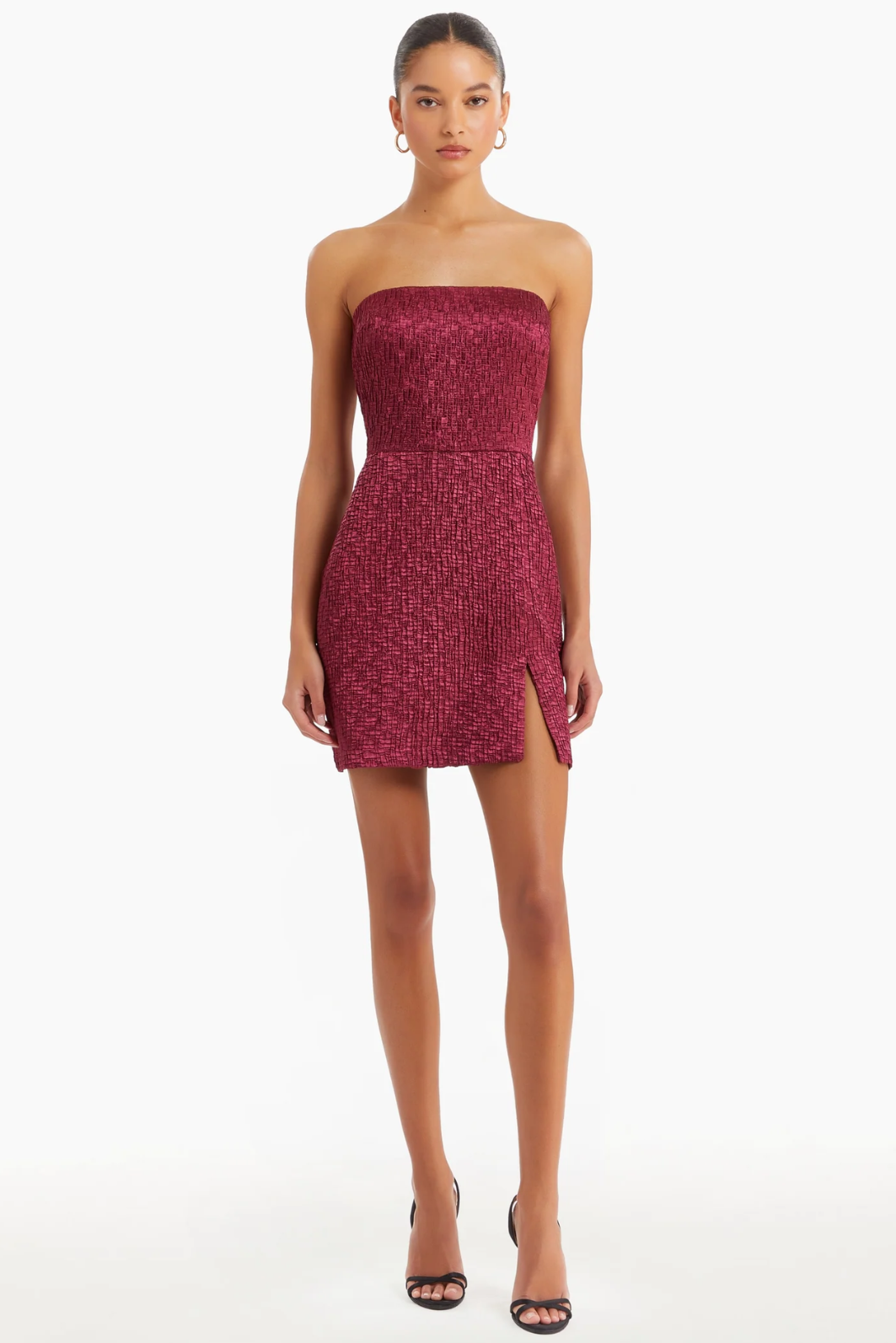Amanda Uprichard Arely Dress in BURGUNDY size Small $268