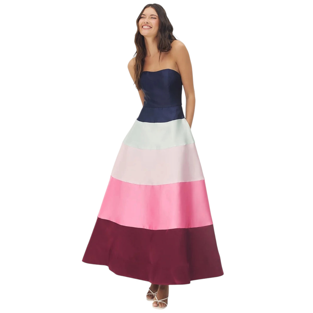 Hutch Tasha Strapless Colorblock Gown – Size Small