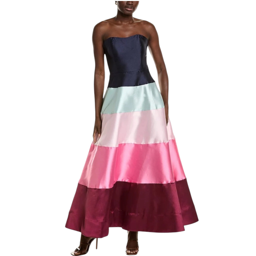 Hutch Tasha Strapless Colorblock Gown – Size Small