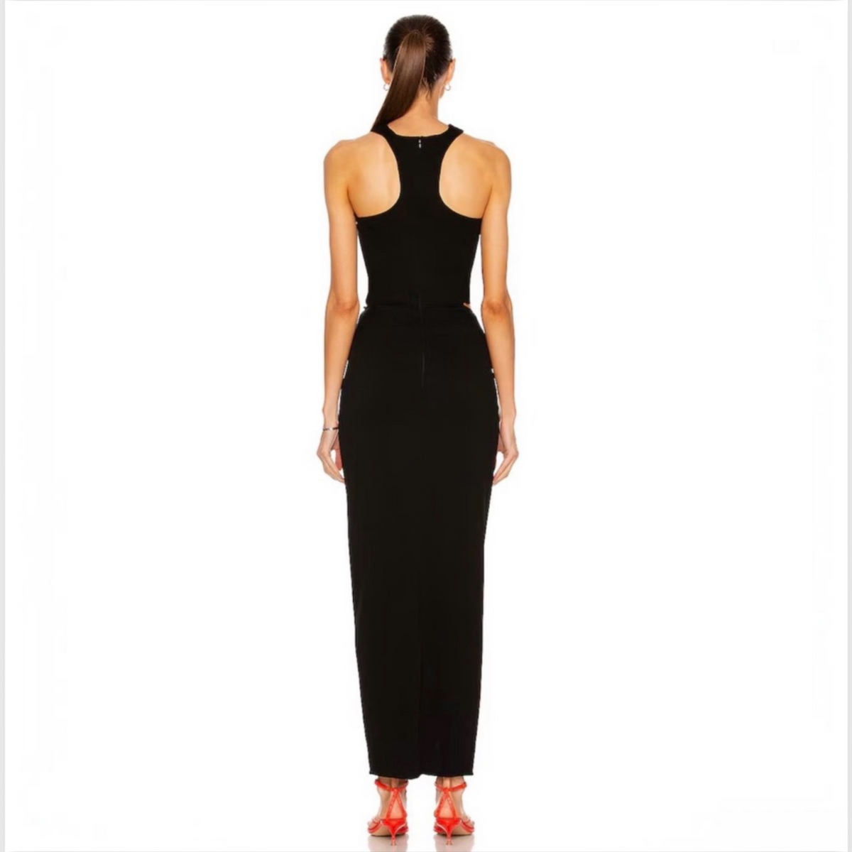 CHRISTOPHER ESBER Reversed Halter Disconnect Ruched Dress US 2