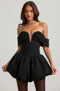 Oh Polly Jessamy Black Off
Shoulder Corset Bubble Hem Mini
Dress NWT Size US 0