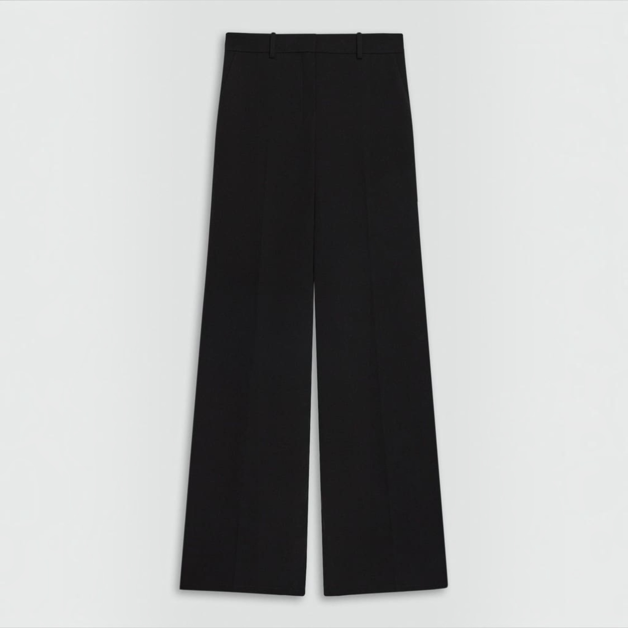 Theory Fluid Flare Pant 33” in Admiral Crepe – Black – Size 6