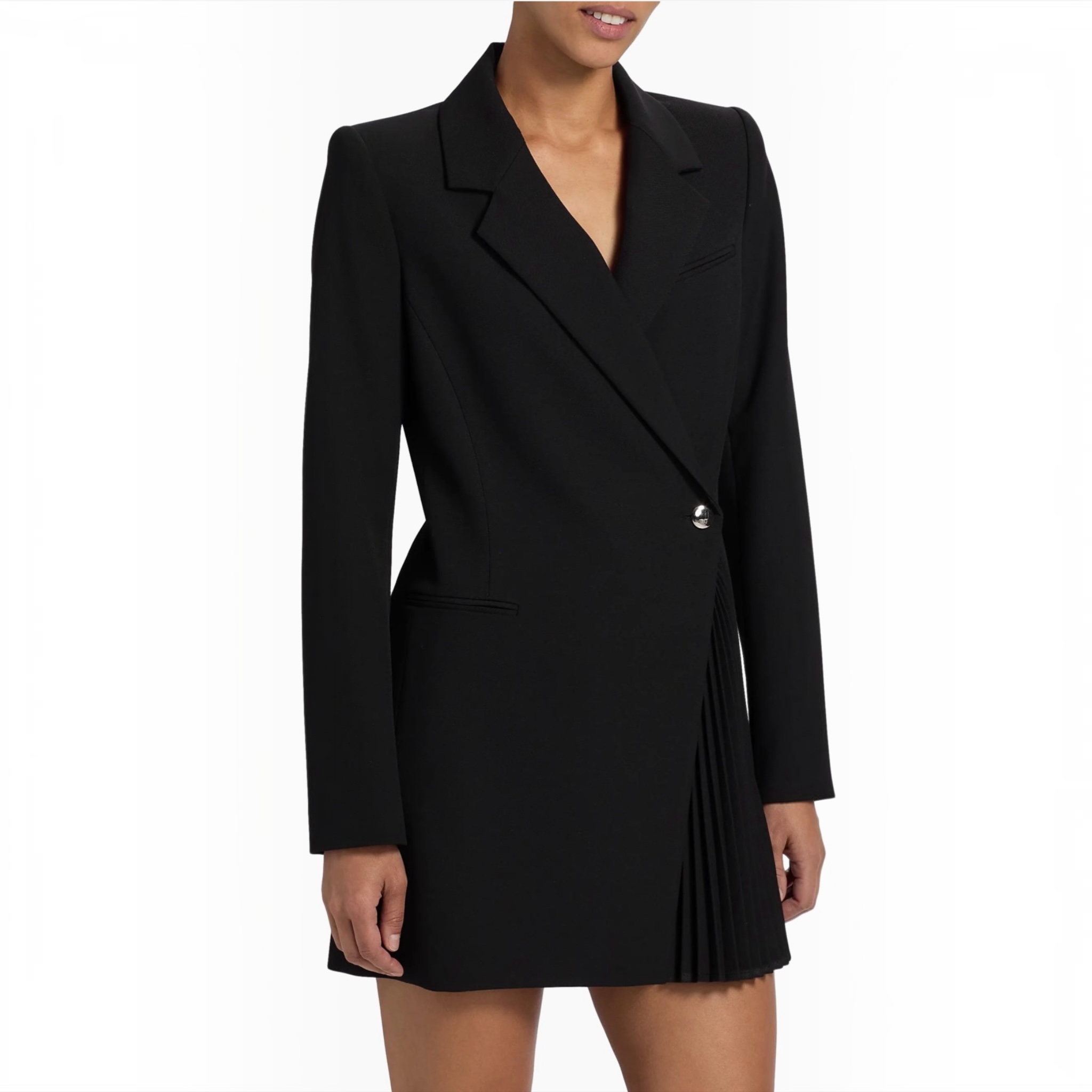 A.L.C. Callen Pleated Blazer Minidress Black Size 4