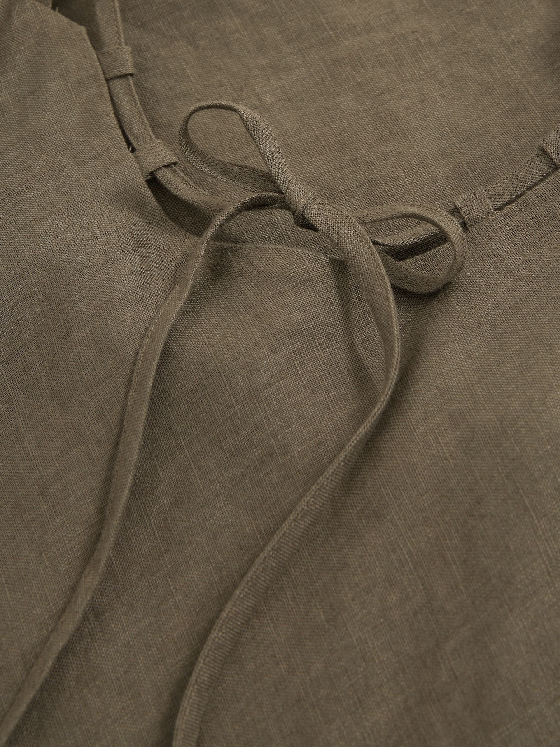 Reiss Roxanne Linen Double-Strap Slip Dress Khaki Size 4