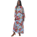 Hutch Avielle Floral Cape Overlay Maxi Dress – Blue/Red – Size Small