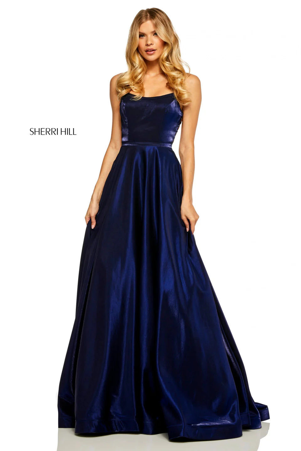 Sherri Hill 52457 Cross Dyed Shimmer A-Line Gown
Size 8 | Royal Blue | NWT | Retail $398