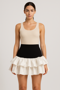 Miscreants London Ruffle Mini Skirt
Black & White Sz UK 8 US 4 $295