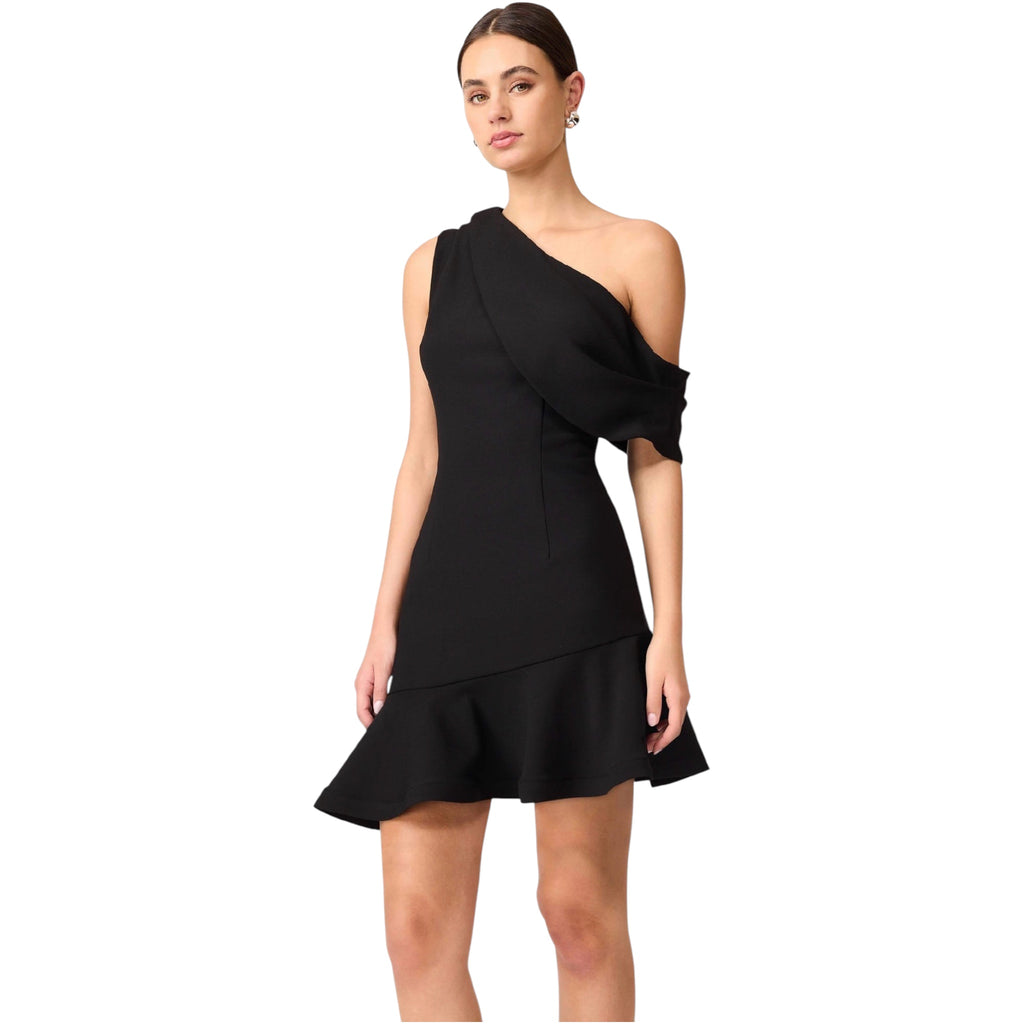 ELLIATT Ava Asymmetrical Mini Dress in Black Sz Small