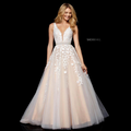 Sherri Hill 11335 Ivory Nude Lace Ball Gown  $898