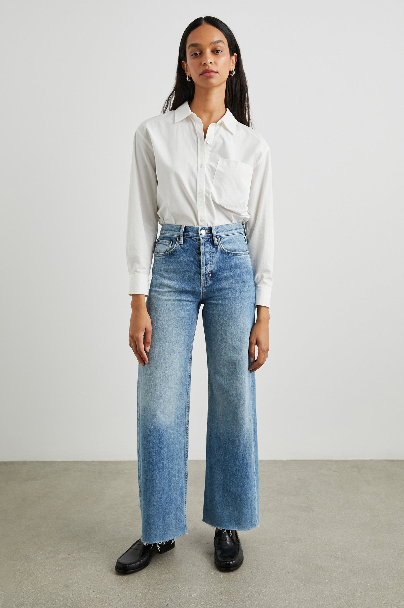 Rails Getty Wide Leg Old Indigo Jeans Sz 31 $198