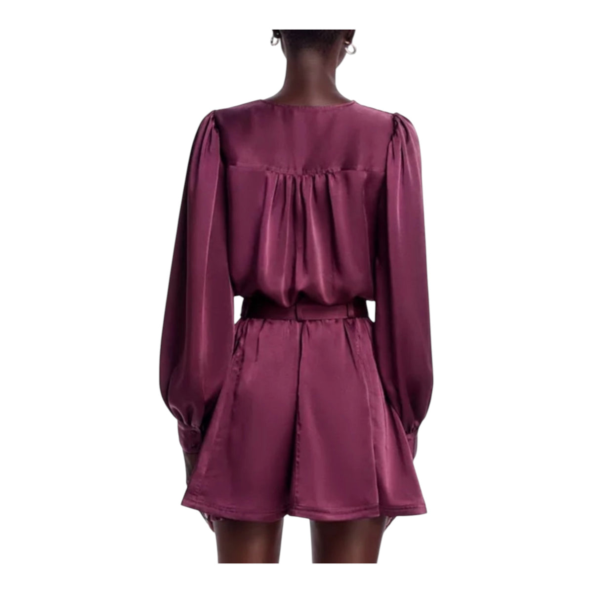 Ramy Brook Montana Belted Mini Dress in Pinot Noir Sz XS $425