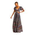 Ramy Brook Striped Maxi Cut Out Dress Sz Small