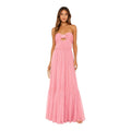 HUTCH Micah Gown Baby Pink Pleated Strapless Cutout Maxi Dress Size Small