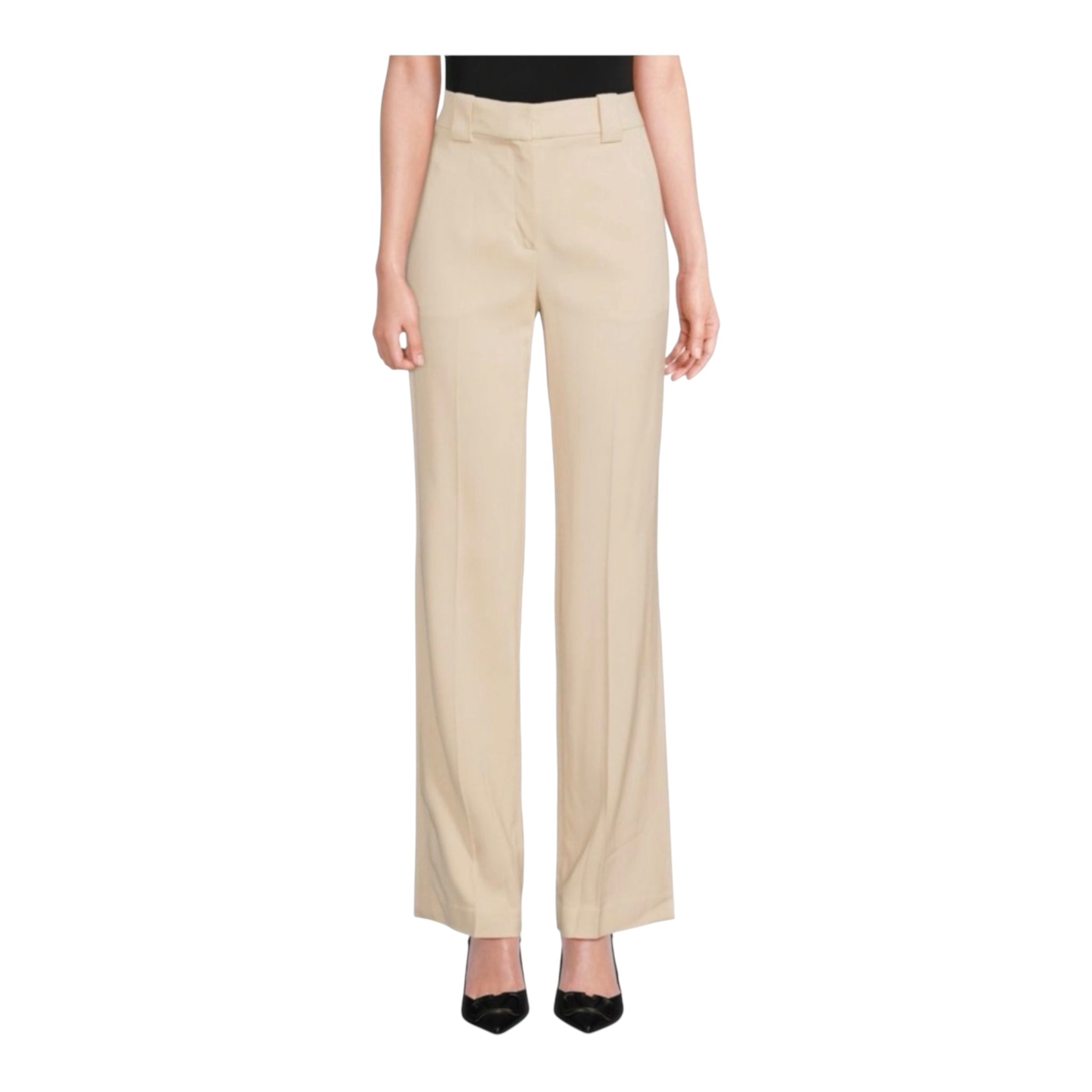 A.L.C. Kennedy Flat Front Pants Sheer Bliss Tan Sz 0