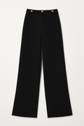 ba&sh Paris ONDINE Wide-Leg Pants Black Gold Button Waist Size 3 (US 8 / L) $295