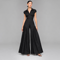 Hutch Kiran Black Stretch Poplin Wide-Leg Jumpsuit Small