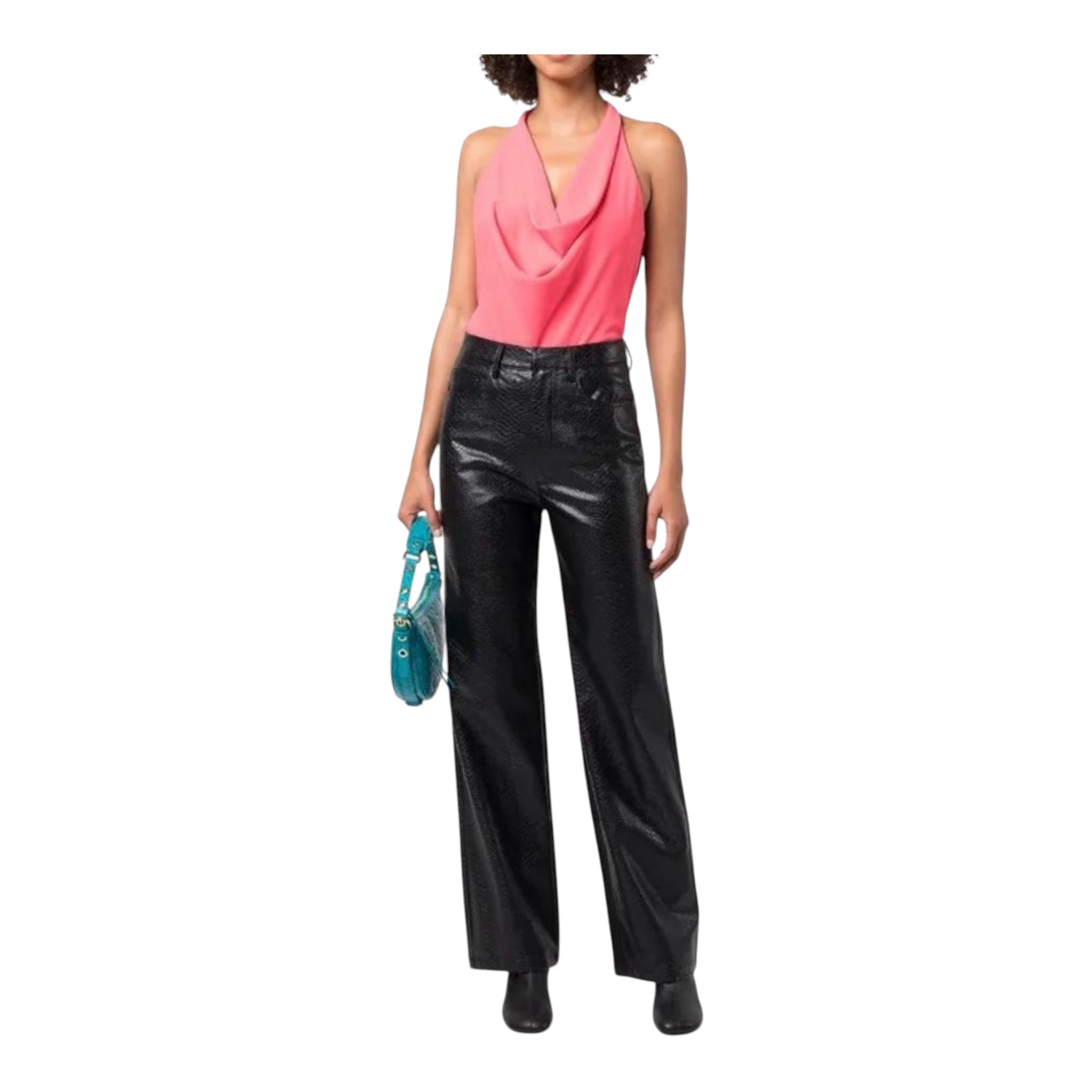 A.L.C. Dixon draped halterneck top Sz 4 $325 Coral