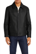 Andrew Marc Rockaway Black Leather Jacket Sz Large $695
