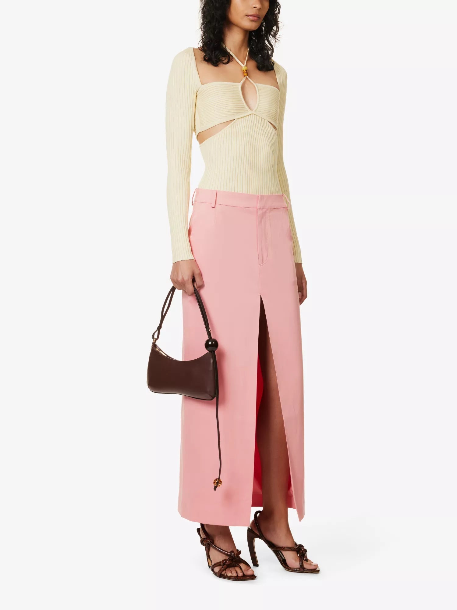 SIR. The Label 'Giacomo Split Maxi Skirt' in Pink SIR Sz 3 US Large $550