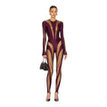 Mugler Sheer Spiral
Stirrup Leggings
Raisin Black Mesh Illusion FR 38